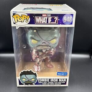 Funko Pop Zombie Iron Man #948 Marvel Studios What If? Walmart Exclusive Jumbo